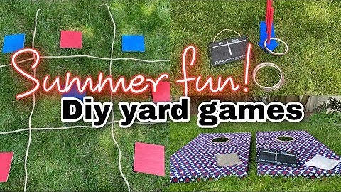 Summer fun diy yard games | Diy Cornhole game | Diy Ring toss | Diy Tic Tac Toe