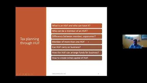 Tax plannning through HUF explained by Balwant Jain