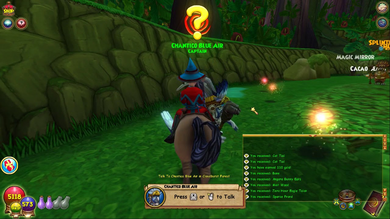 Wizard101 2018 Spring Test Realm: New Quest 'ding'