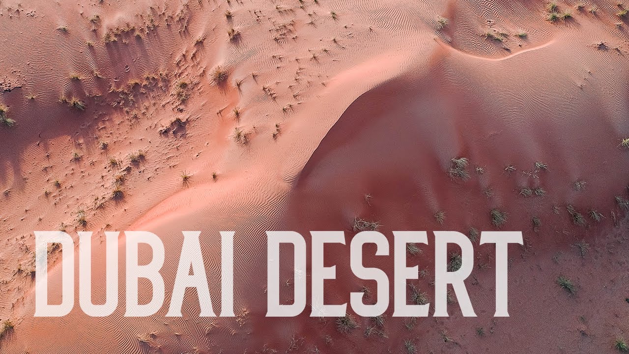 Dubai Desert Bird's Eye View of Dubai Desert Sand Dunes DJI Mavic 2