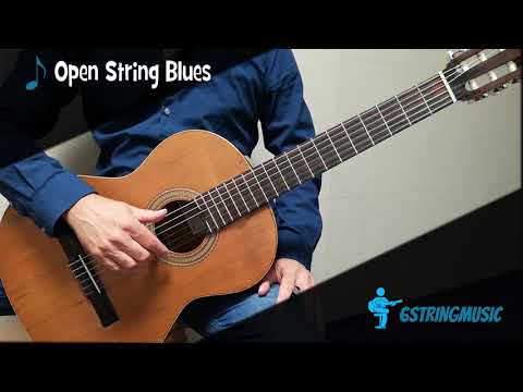 🎸 Gitaarles voor beginners - Guitar Train 1 -  Open String Blues - Marcel van Dorst