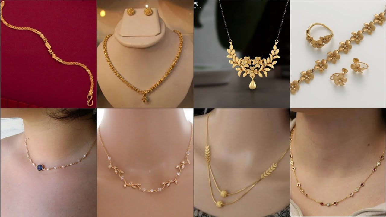 Modern expensive Gold chains, gold Mala and elegant necklace, goldjewellery YouTube