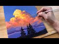 How to paint sunset clouds  acrylic painting  correa art