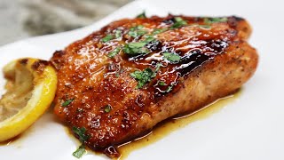 Honey Butter Glazed Garlic Salmon