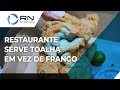 Restaurante serve toalha empanada em vez de frango