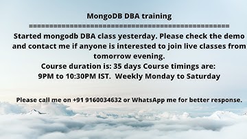 Mongodb Demo class