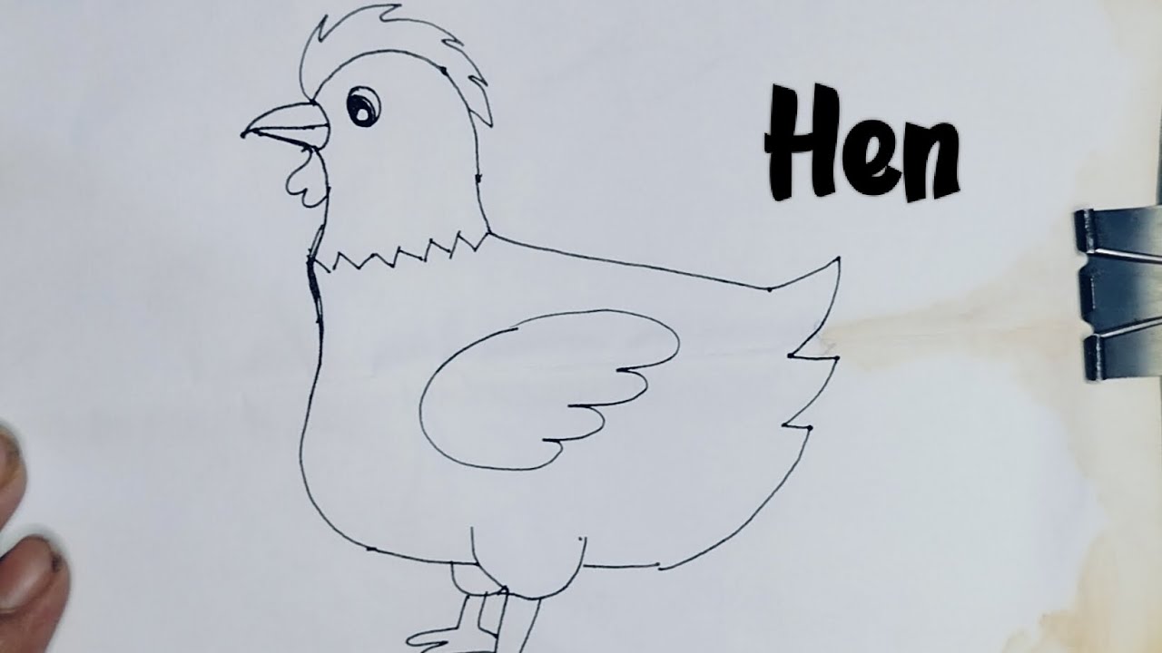 How to draw a hen 🐓🐓 drawing easy step by @_Yashtiwari_art.tricks - YouTube