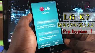 BOOM✅? LG K7 Frp Lock / Bypass Google Account LG K7 K330 / MS330 metro PCs T-mobile