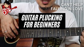 Plucking lesson for guitar beginners ng kantang 'Can't Help Falling In Love' ni Elvis Presley