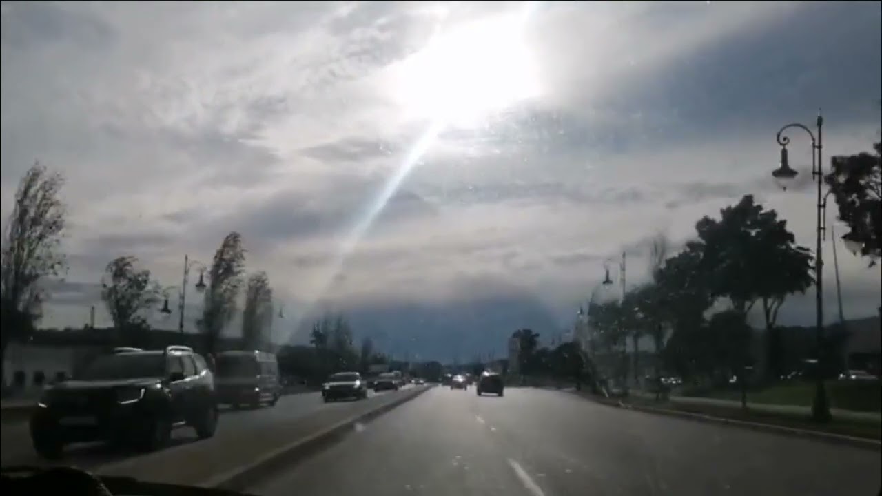 جولة رائعة بالسيارة في مدينة طنجة جو رائع وممطر 