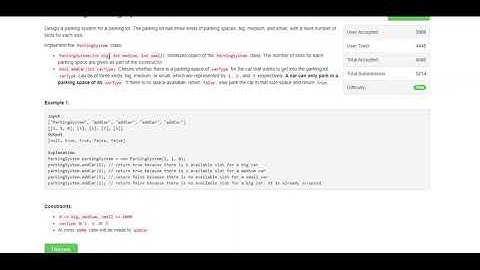 1603  Design Parking System Java