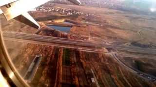 Autostrada A-4 obok lotniska Rzeszów- Jasionka.Widok z samolotu.