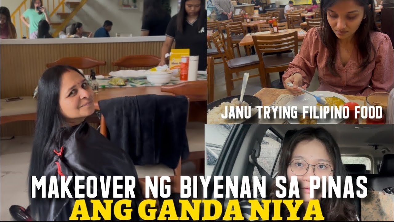 MAKEOVER NG BIYENAN SA PINAS! ANG GANDA NIYA! NAGTRY DIN NG FILIPINO FOOD SI JANU!