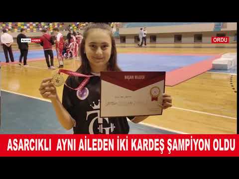 ASARCIKLI AYNI AİLEDEN İKİ KIZ KARDEŞ ŞAMPİYON OLDU