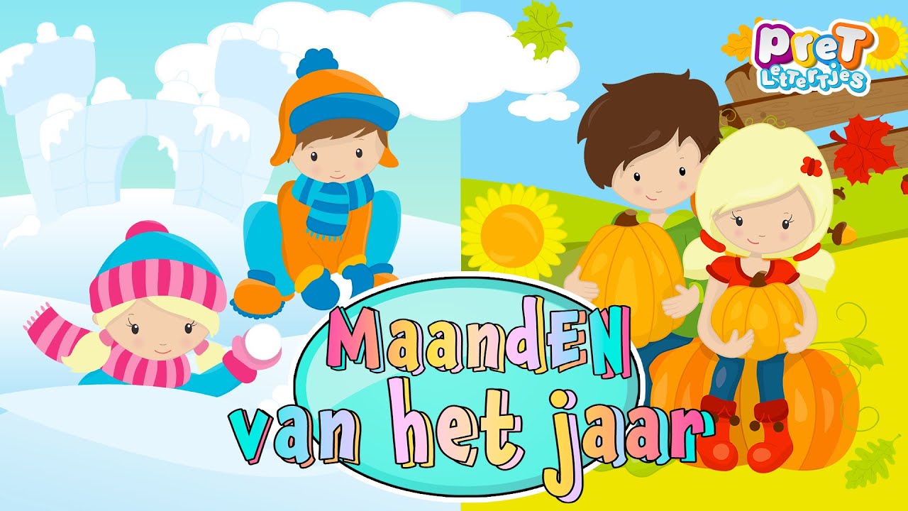 Maanden van het Jaar | Kleuters leren de twaalf maanden het Nederlands | 12 maanden leren - YouTube