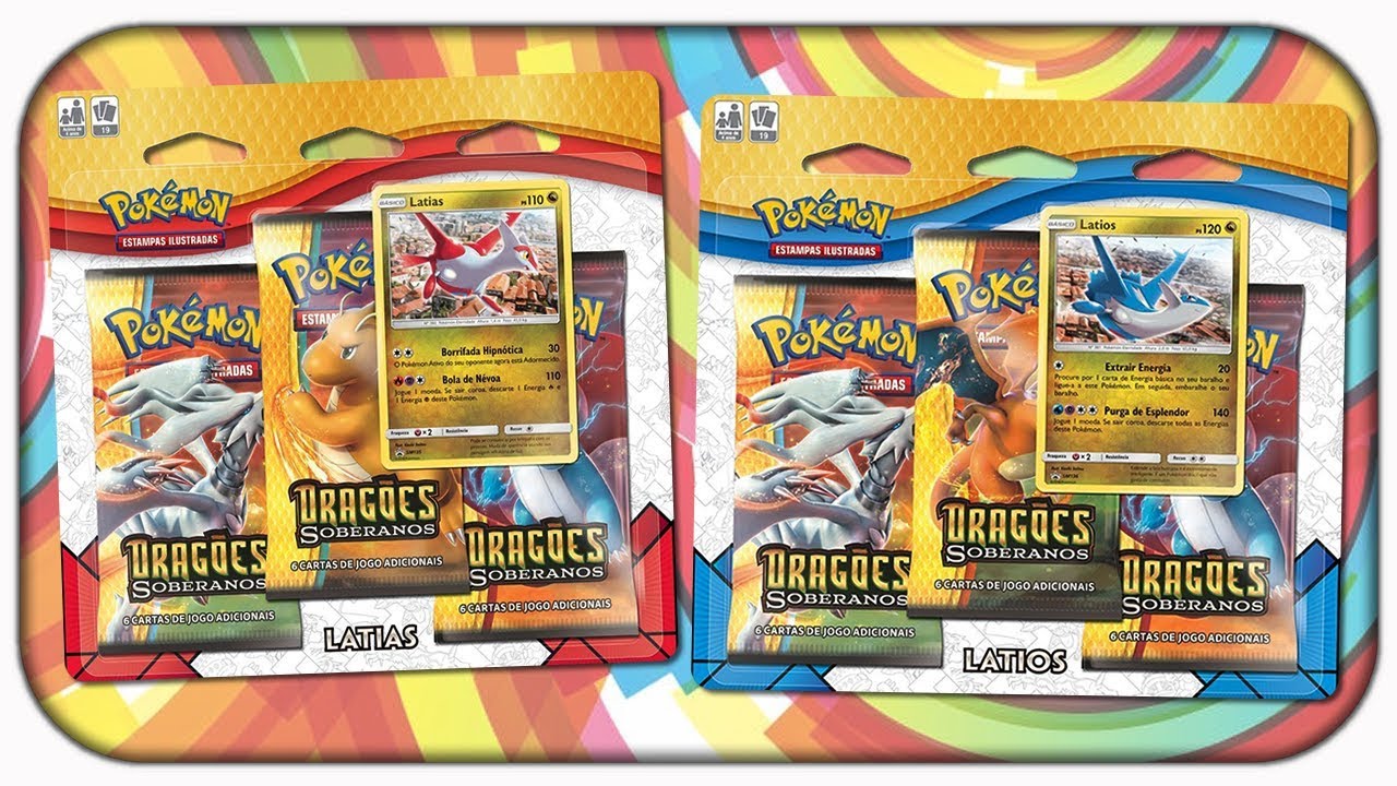 Pokemon Triple Pack Dragões Soberanos Latios Booster em Promoção