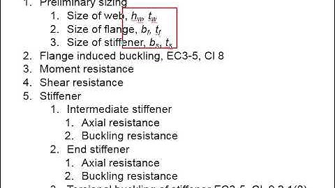 5.2 Design steps of plate girder
