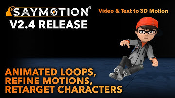 SayMotion V2.4 | New AI Edit Tools; Loop, Refine & Rerun | Video & Text to 3D Animation