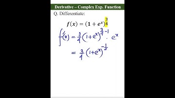 Derivative - Complex Exponential Function #shorts #maths #derivatives #differentiation #exponential