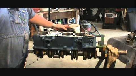 1978 350 chevy build part 4 installing piston rings,rod bearings