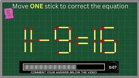 IQ Test: Move One Matchstick to Make the Equation Correct!#matchstickpuzzle  #maths