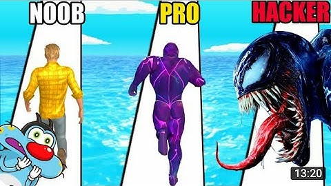 NOOB vs PRO vs HACKER | in venom run | With Oggy And Jack | Rock Indian gamer