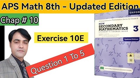 Exercise 10E Q # 1 To 5 II APS Math 8th I Congruence Similarity I Geometrical Construction I #taleem