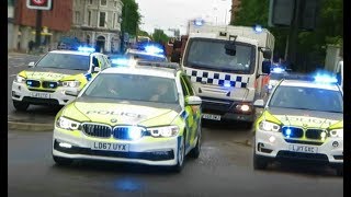 High Security ARMED POLICE Prison Convoy transporting prisoners from HMP Strangeways