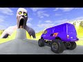 Escape from the shy guy scp096  monster van vs giant bulge  horror beamng drive  trainworld