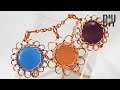 Flowers | Springs wire | Pendant | Round cabochon | Stone without holes | How to do | DIY 581