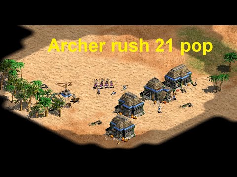 AOE2 |  Archers Build Order with 21 pop (Cách đánh cung đời 2 chỉ với 21 pop)
