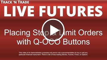 Futures- Placing Stop and Limit Orders with the Q-OCO Buttons