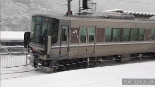 223系V59編成新快速 近江今津～敦賀ピストン運転@近江塩津駅･永原駅･新疋田駅