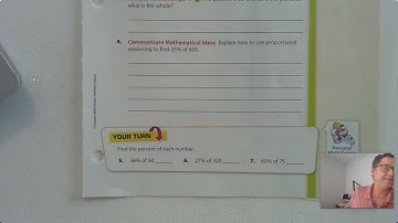 6th Grade GO Math: Part 1 Lesson 8.3 Solving Percent Problems pages 217-222