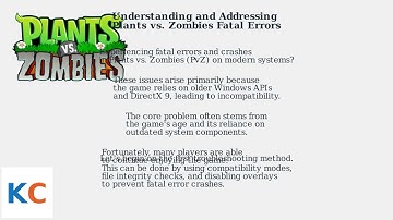How to Fix Plants vs. Zombies Fatal Error – Crash, Files & Compat Mode