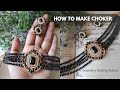 How To Make Party Wear Necklace At Home | DIY | Chokar |Jewellery Making Tutorial|