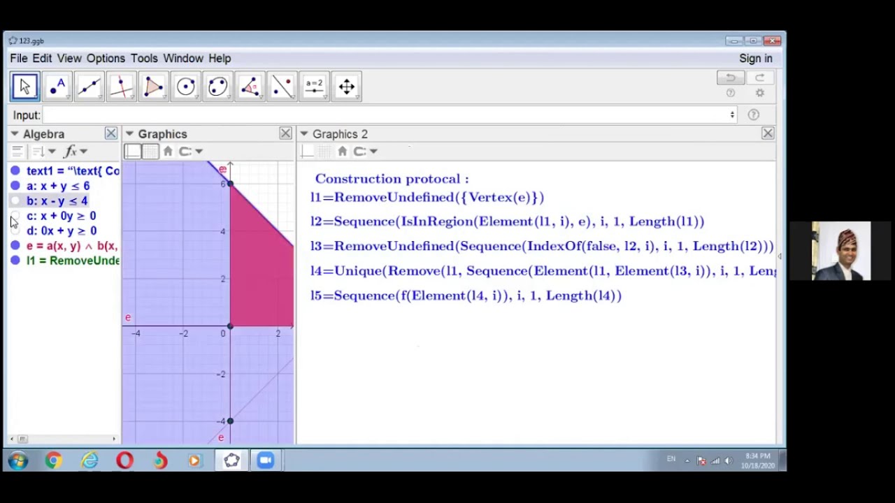 HOW TO MAKE LINEARPROGRAMMING APPLET FROM GEOGEBRA  @STFT TRAINING