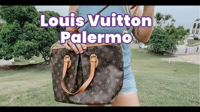 LOUIS VUITTON Damier Ebene Palermo PM Shoulder Bag N48214 LV Auth 30513A