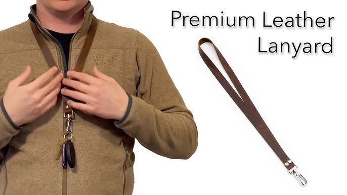 Leather Key Lanyard | Artifact | Handmade in Omaha, Ne Black / Nickel