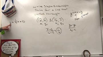 Slope Intercept Form When Given 2 Points (Fraction For Slope)