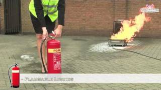 التدريب على السلامة من الحرائق - كيفية استخدام مطفأة الحريق الرغوية