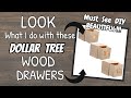 LOOK what I do with these Dollar Tree WOOD DRAWERS | MUST SEE DIY BEAUTIFUL
