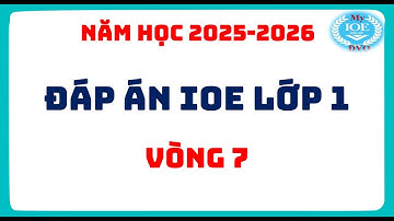 Đáp án IOE lớp 1 - Vòng 7 - (Năm học 2025 - 2026)