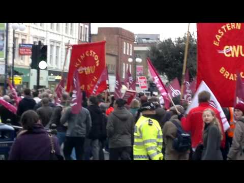 Save The Royal Mail march through Kingston with Da...