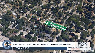 Janesville man arrested for allegedly stabbing woman multiple times