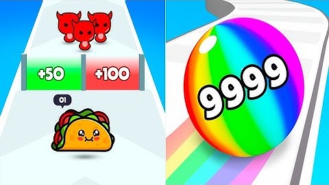 DJ Music Run VS Ball Run 2048 - All Levels SpeedRun Gameplay Android iOS Ep1