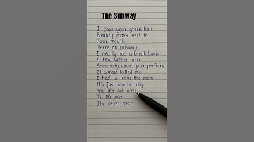 Thumbnail of The Subway - Chappell Roan lyrics #chappellroan #thesubway #lyrics #song #trending #shorts