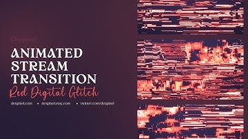 Digital Glitch Red Matrix Stream Transition | Cyberpunk Futuristic Stinger for Twitch & OBS