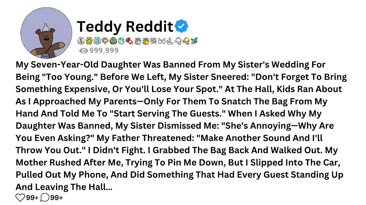 Мою семилетнюю дочь не пустили на свадьбу сестры за то, что она...