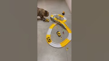 toy car with racing track push and pull racing cars #amazingtoys #shorts